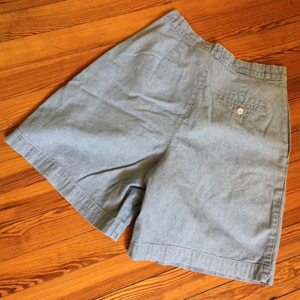 Gap Chambray 100% Cotton Bermuda Shorts Vintage - Picture 2 of 3